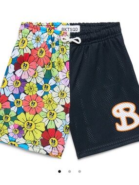 Adult Split Bloom Mesh Shorts